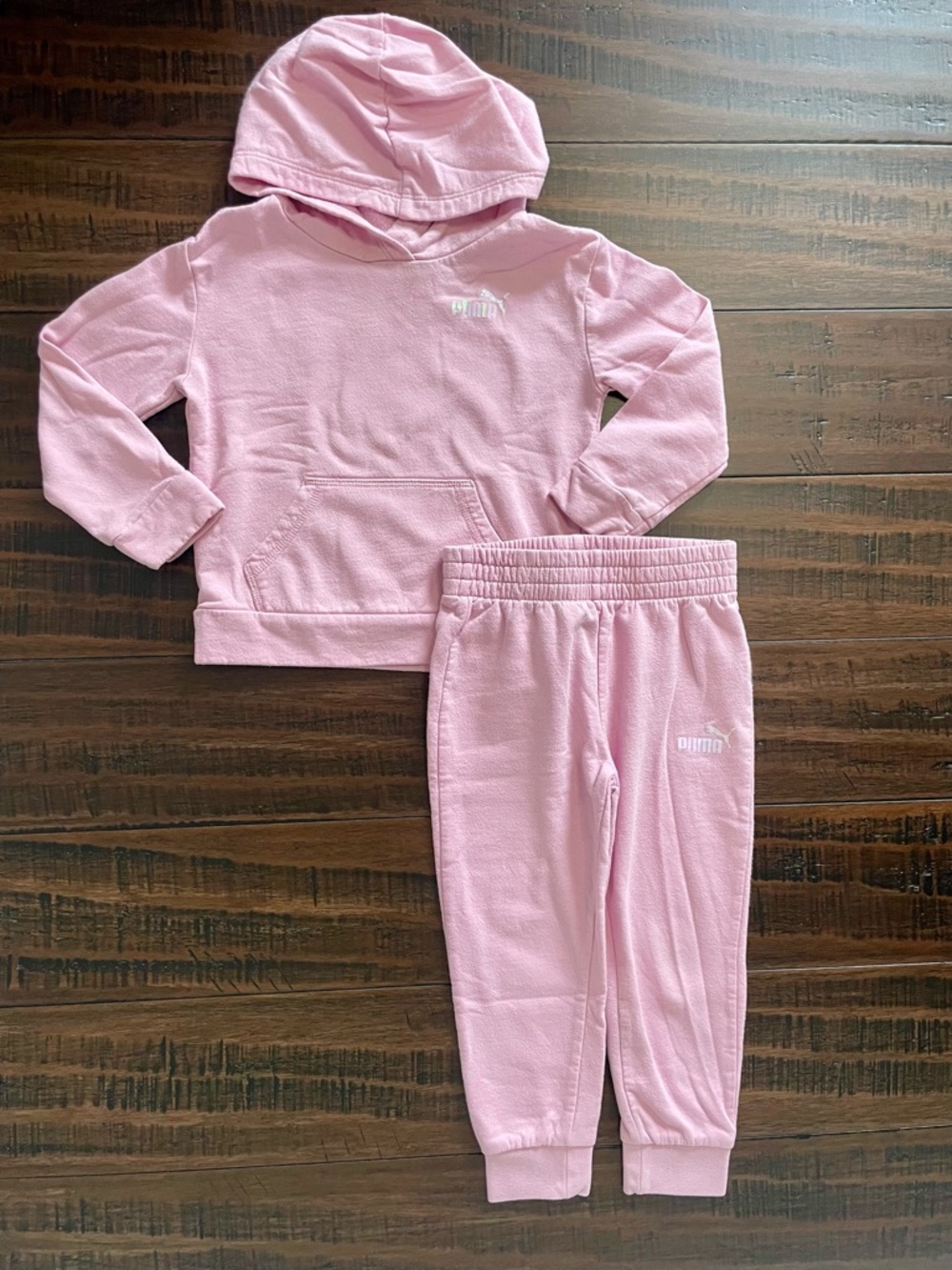 Puma Pink Hoodie Sweatshirt and Joggers Matching Set